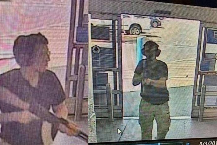 This CCTV image courtesy of KTSM 9 News Channel, shows the gunman identified as Patrick Crusius, 21, entering the Cielo Vista Walmart store in El Paso on August 3