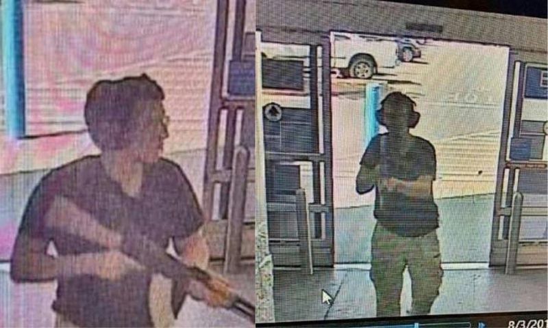 This CCTV image courtesy of KTSM 9 News Channel, shows the gunman identified as Patrick Crusius, 21, entering the Cielo Vista Walmart store in El Paso on August 3