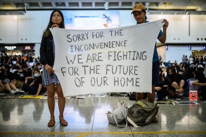 Protestors are also staging a three-day rally at the airport