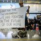 Protestors are also staging a three-day rally at the airport