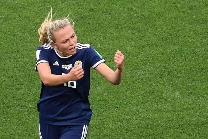 Claire Emslie scored Scotland's goal against England