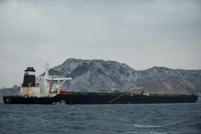 The 330 metre (1,000 feet) Grace 1 tanker, capable of carrying two million barrels of oil, was halted on Thursday by police and customs in Gibraltar