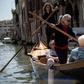 The Row Venice organisation is a group of women who teach tourists how to row Venetian style, standing up