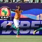 Jonathan Kodjia (L) celebrates after scoring the winner for Ivory Coast