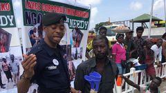 Lance Corporal Agbeko supports the physically challenged on the street