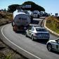 Police were escorting fuel trucks