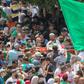 Algerians carry a protester on a stretcher at a weekly demonstration on July 5, 2019. Algerian police have opened an investigation after a video circulated online appeared to show protesters being beaten by security forces