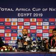 Algeria's coach Djamel Belmadi (C) warned not to take "these (smaller) teams lightly"