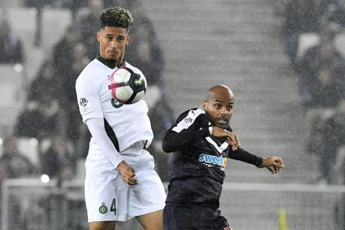 William Saliba (left) in action for Saint-Etienne