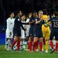 France captain Amandine Henry (C) celebrates with her teammates after the hosts opened the women's World Cup with a comprehensive 4-0 win over South Korea on Friday