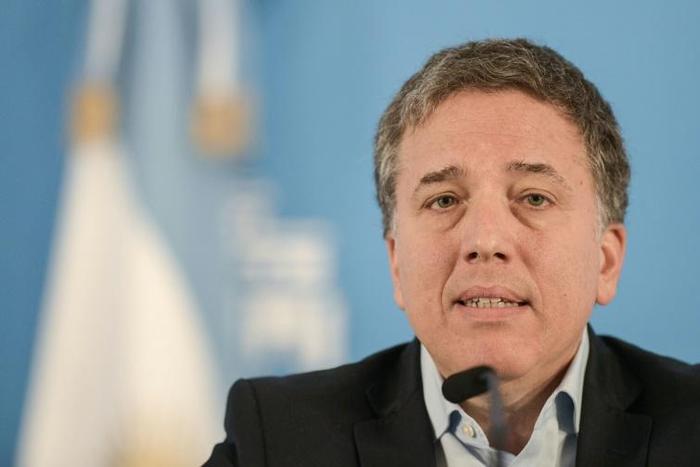 Argentina's Economy Minister Nicolas Dujovne, pictured in April 2019, leaves in the middle of a deepening economic crisis