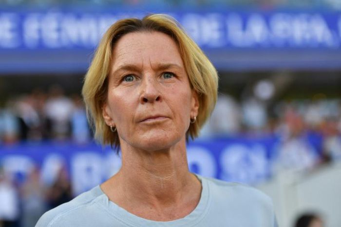 Germany coach Martina Voss-Tecklenburg has criticised the disputed new rule for goalkeepers at penalties