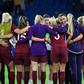 Phil Neville (C) hailed the togetherness of his England side after they joined Germany, France and Italy in the last 16 of the Women's World Cup