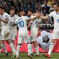 Leonardo Bonucci (R) celebrates after scoring in Italy's 3-0 Euro 2020 qualifying win over Greece