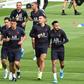 Neymar at training on Saturday morning as PSG confirm transfer talks 'more advanced than before'