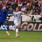 Haiti defender Djimy Bend Alexis (L) fights for the ball with Costa Rica midfielder Randall Leal in Haiti's 2-1 Gold Cup Group B victory at Red Bull Arena