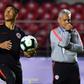 Chile coach Reinaldo Rueda (right) must decide whether or not to play Alexis Sanchez in Monday's clash with Uruguay