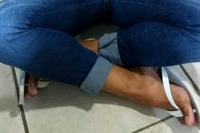 Brazilian prison inmate Clauvino da Silva after being caught attempting to escape disguised as his daughter