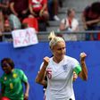 Captain Steph Houghton put England in front on their way to a 3-0 win over Cameroon in the last 16 of the women's World Cup