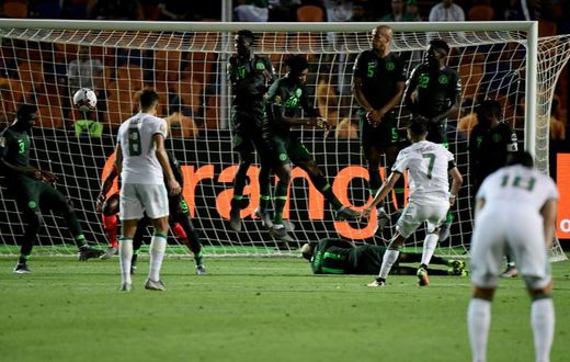 Riyad Mahrez's 95th-minute free-kick knocked Nigeria out in the Africa Cup of Nations semi-finals