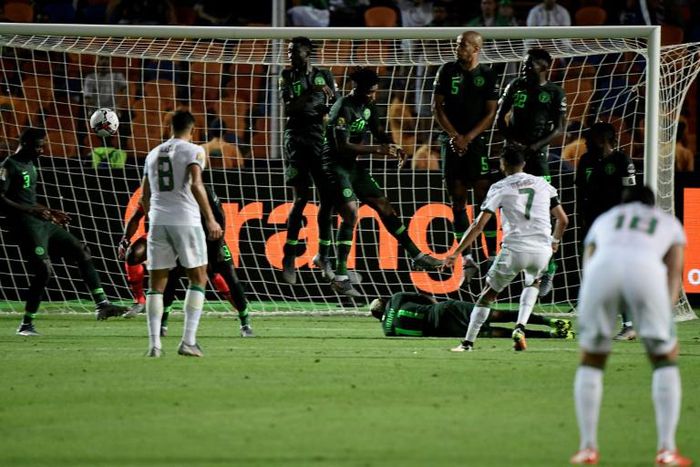 Riyad Mahrez's 95th-minute free-kick knocked Nigeria out in the Africa Cup of Nations semi-finals