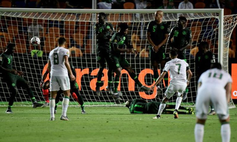 Riyad Mahrez's 95th-minute free-kick knocked Nigeria out in the Africa Cup of Nations semi-finals