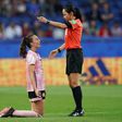 Caroline Weir could not change referee Ri Hyang-ok's mind
