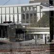 The explosion smashed windows and tore apart the front of the tax office in Copenhagen