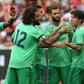 Real Madrid forward Karim Benzema celebrates scoring