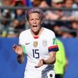 US co-captain Megan Rapinoe drew fire from her own president, Donal Trump