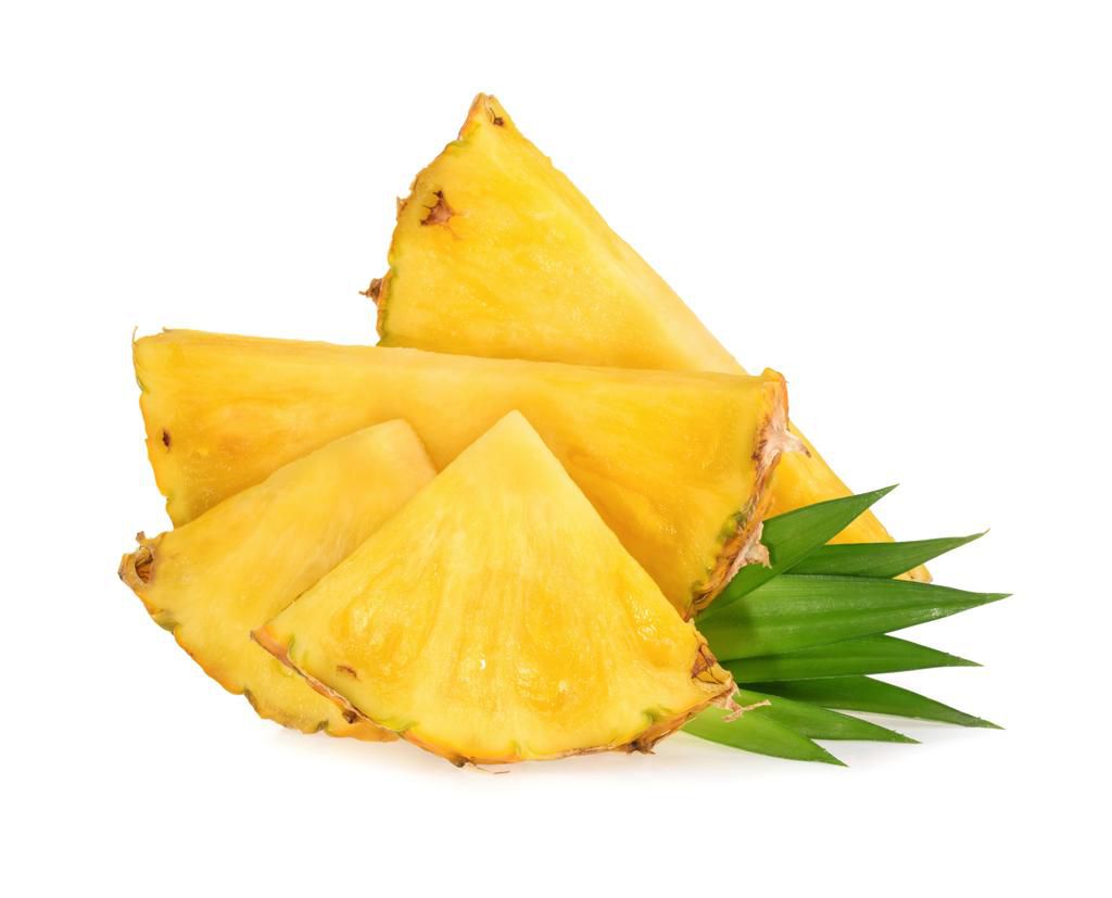 Pineapple slices isolated