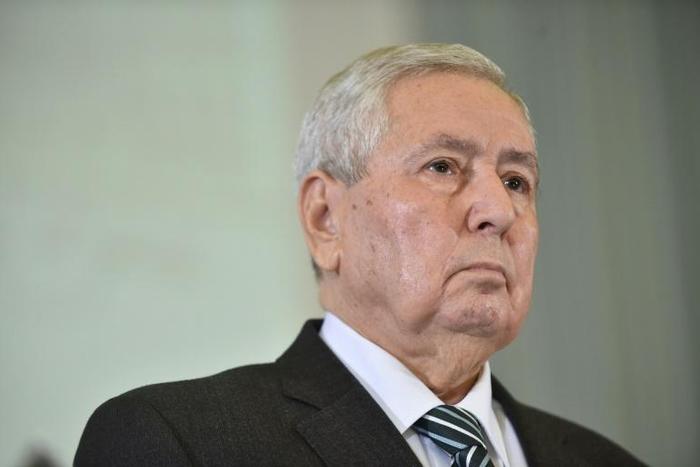 Algerian interim president Abdelkader Bensalah's (pictured April 2019) absence marked the first time in the Algeria Cup's nearly six-decade history that the head of state had failed to attend the final