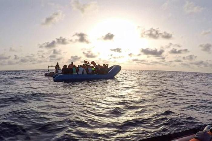 The migrants on the Alan Kurdi were rescued on Wednesday off Libya