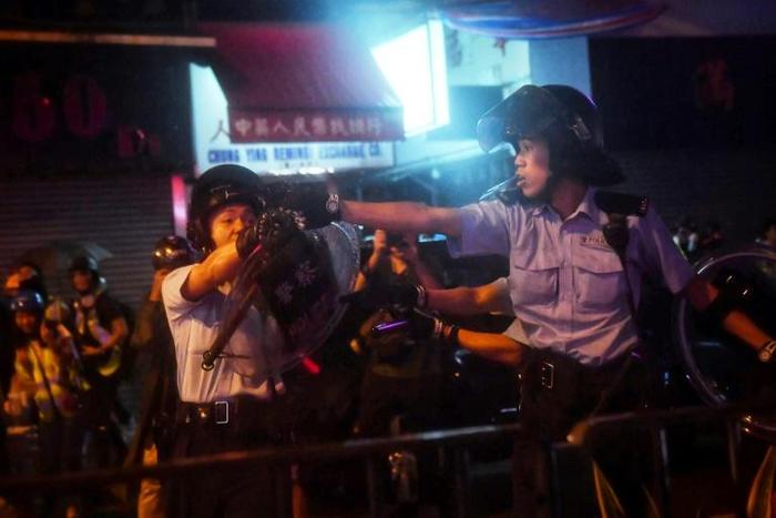 Sunday's clashes were some of the worst in the twelve weeks of political unrest tremoring through Hong Kong