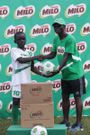 Mathew Addae receiving his reward after emerging best player