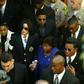 The show follows a new raft of allegations that Jackson groomed and sexually assaulted children, detailed in the 2018 documentary "Finding Neverland". The star, shown here at his arraignment for child molestation charges in 2004, was acquitted