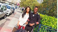 Mubarak Wakaso and wife