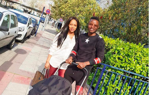 Mubarak Wakaso and wife