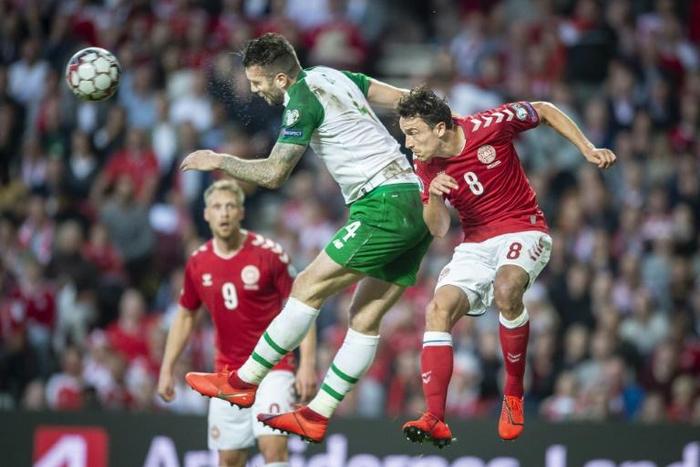 Shane Duffy scored the third international goal of his career as the Republic of Ireland drew 1-1 with Denmark