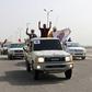 Yemeni Southern separatists supporters demonstrate in the Khor Maksar district of Yemen's second city of Aden on August 15, 2019