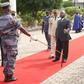 Gabon President Ali Bongo (C) made his first public appearance on Friday, nearly ten months after suffering a stroke