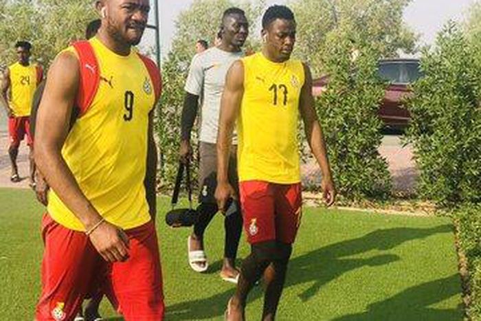 Black Stars arrival at the venue for today’s friendly match against Namibia