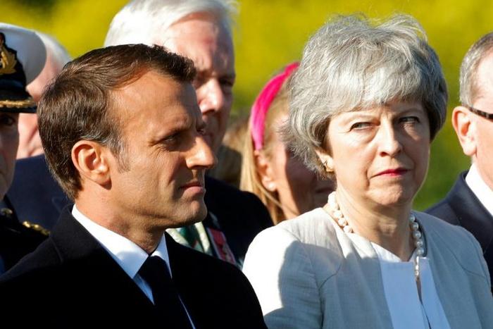 Macron and May launched the construction of a new British memorial in tribute to the thousands of British soldiers who died in D-Day invasion