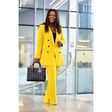 Jackie wows us in a yellow suit