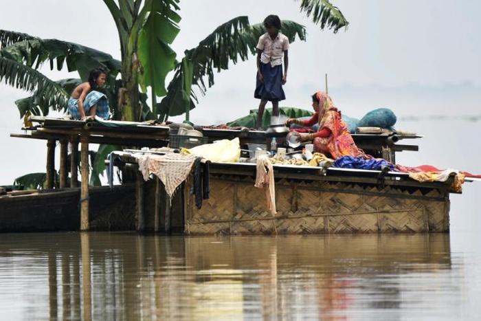 Bad weather and damaged infrastructure are affecting rescue and relief work in India's flood-hit regions
