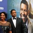 Denzel Washington (right, with his wife Pauletta and two of their four children, Malcolm and Katia) is one of only four black stars to win a best actor Oscar