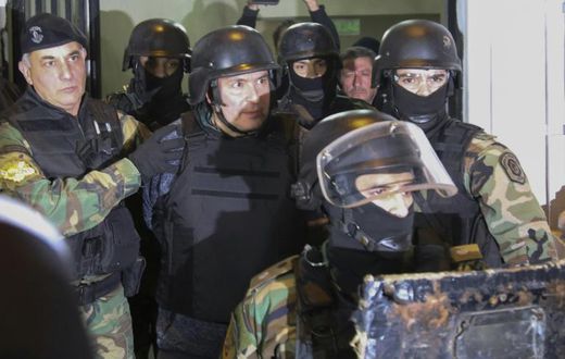 Jose Lopez (C), pictured in June 2016, has been sentenced to six years in prison for trying to hide $9 million in a convent