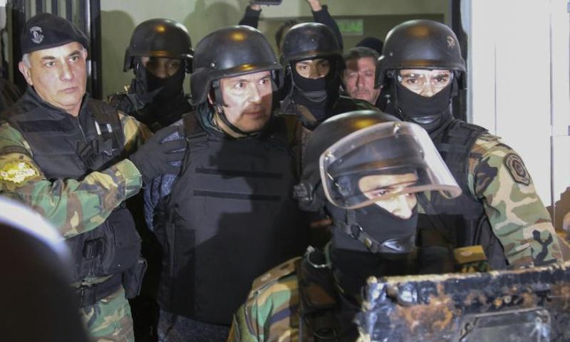 Jose Lopez (C), pictured in June 2016, has been sentenced to six years in prison for trying to hide $9 million in a convent