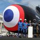 The first of France's new nuclear-powered attack submarines was launched in dry dock by President Emmanuel Macron