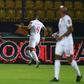 Benin's forward Mickael Pote (L) celebrates his second goal during the 2019 Africa Cup of Nations football match between Ghana and Benin